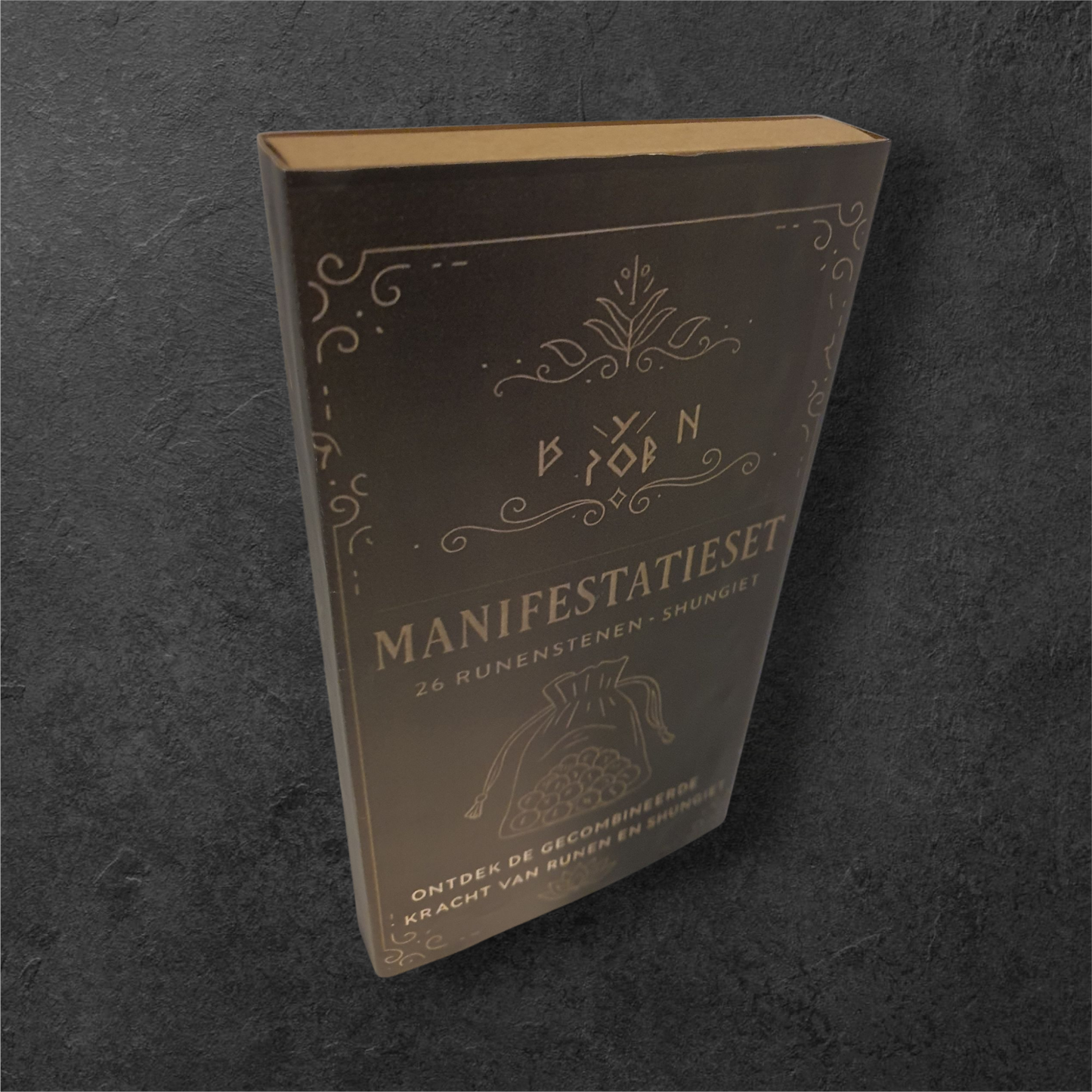 Shungite Runen set van 26 stenen - Oude Wijsheid & Bescherming
