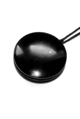 Shungit Hanger Fortuna met draadje eromheen
